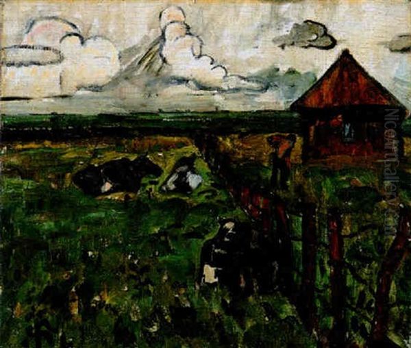 Kuhe Auf Der Weide Oil Painting by Theodore Champion