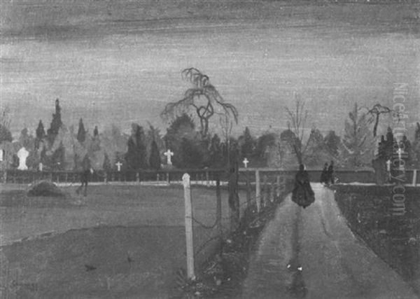 Friedhof Oil Painting by Theodore Champion