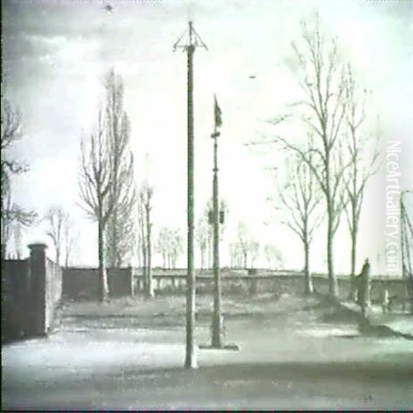 Am Tennisplatz Oil Painting by Theodore Champion