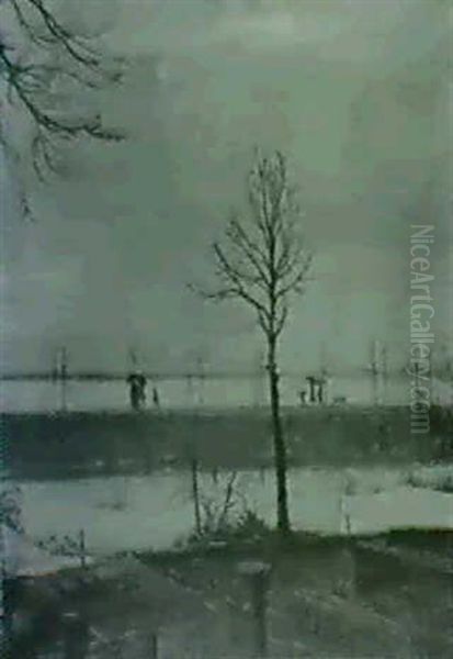 Coastal Scene With Figures Oil Painting by Theodore Champion