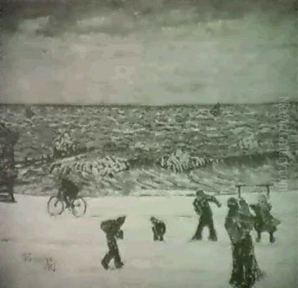 Strand Im Winter Oil Painting by Theodore Champion