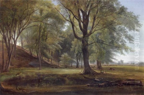 Afternoon In New Hampshire Oil Painting by Benjamin Champney