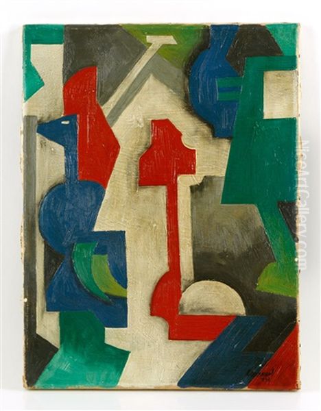 Abstract Oil Painting by Youla, Jules Chapoval