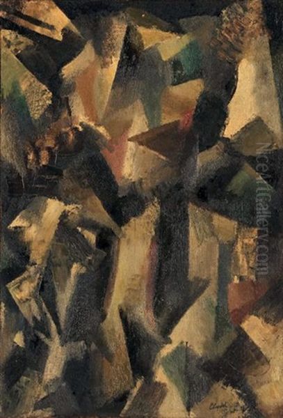 Composition Abstraite Oil Painting by Youla, Jules Chapoval