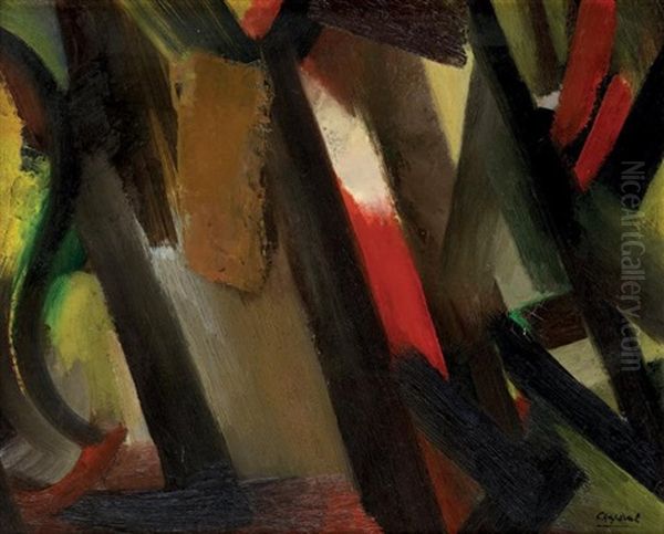 Composition Abstraite Oil Painting by Youla, Jules Chapoval