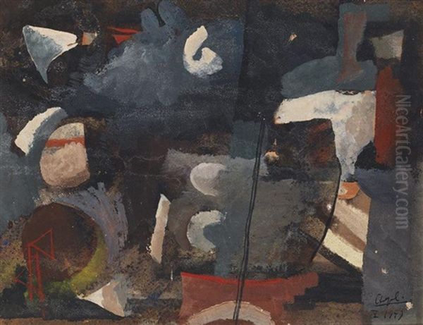 Composition Oil Painting by Youla, Jules Chapoval