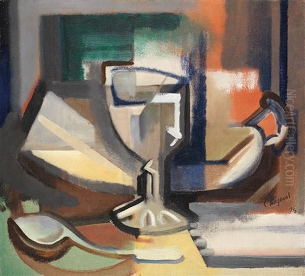 Verre Et Cuillere Oil Painting by Youla, Jules Chapoval