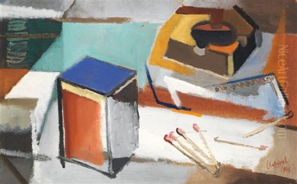 La Boite D'allumettes Oil Painting by Youla, Jules Chapoval