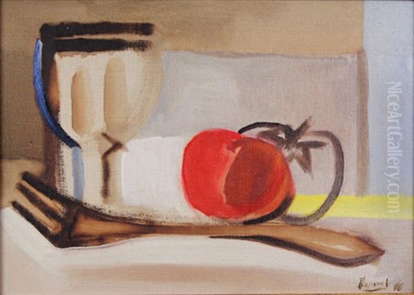 Nature Morte Au Verre Oil Painting by Youla, Jules Chapoval