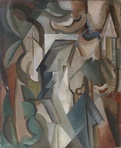 Les Toits Oil Painting by Youla, Jules Chapoval