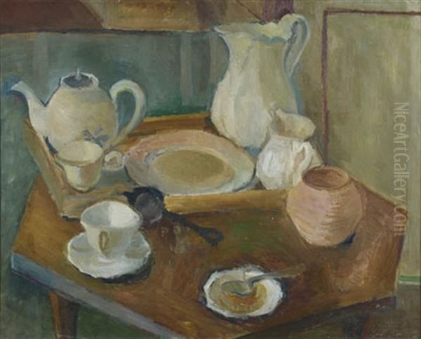 Le Petit Dejeuner Oil Painting by Youla, Jules Chapoval