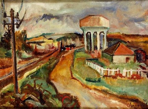 Le Chateau D'eau Oil Painting by Youla, Jules Chapoval