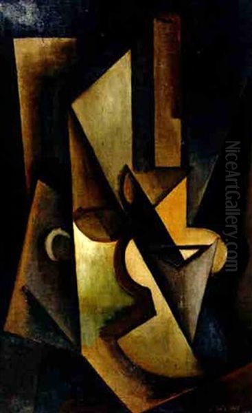 Lampe Oil Painting by Youla, Jules Chapoval