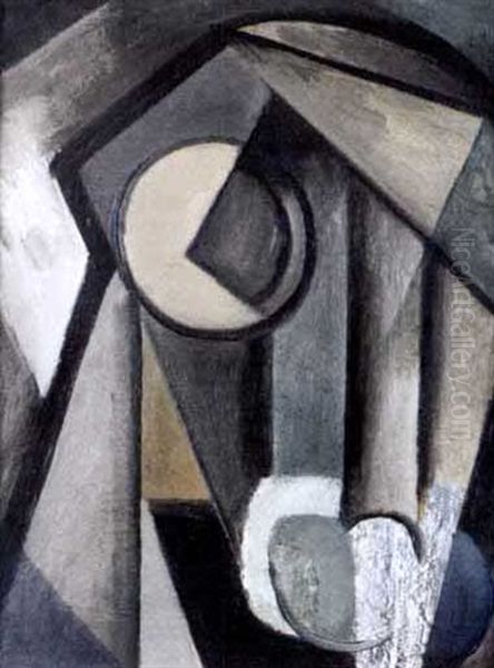 Composition Cubiste Abstraite Oil Painting by Youla, Jules Chapoval