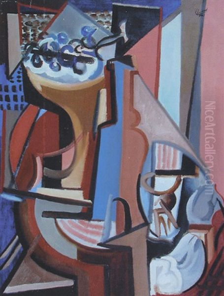 Composition Nature Morte Oil Painting by Youla, Jules Chapoval