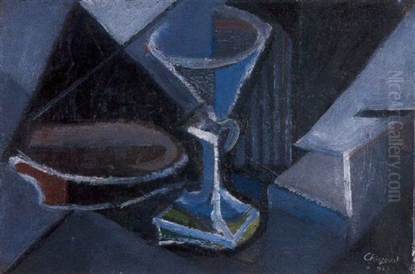 Nature Morte Au Verre Oil Painting by Youla, Jules Chapoval