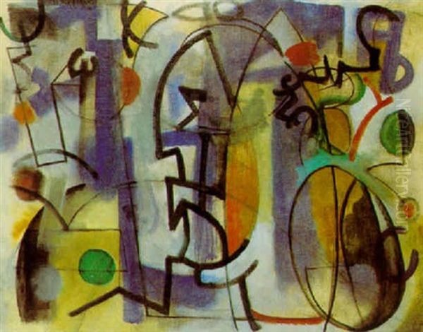 Composition Oil Painting by Youla, Jules Chapoval