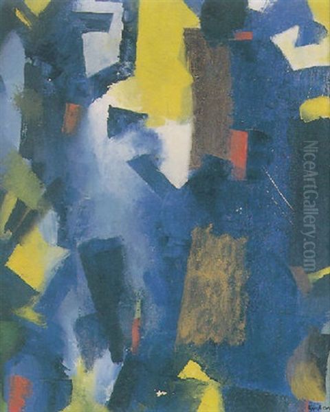 Composition (bleue) Oil Painting by Youla, Jules Chapoval