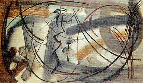 Composition Abstraite Oil Painting by Youla, Jules Chapoval