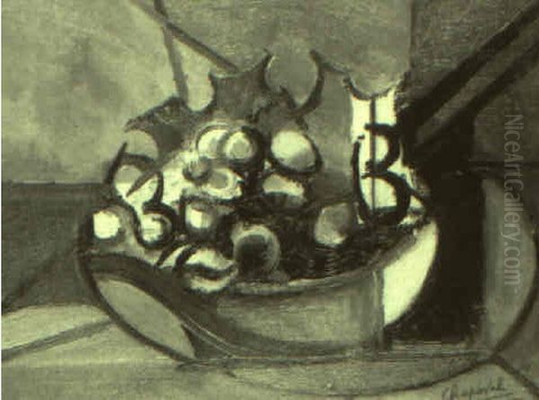 Coupe Avec Raisin Oil Painting by Youla, Jules Chapoval