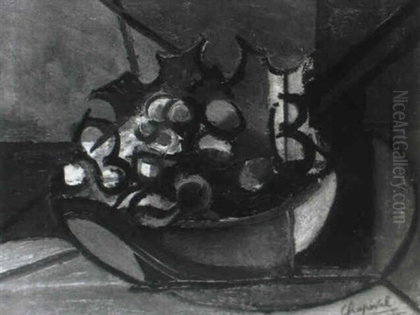 Coupe Avec Raisin Oil Painting by Youla, Jules Chapoval