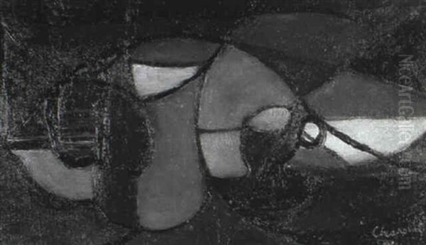 Composition A La Tasse Oil Painting by Youla, Jules Chapoval