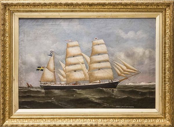 Cometen Of Carlshamn Oil Painting by Reuben Chappell Of Poole