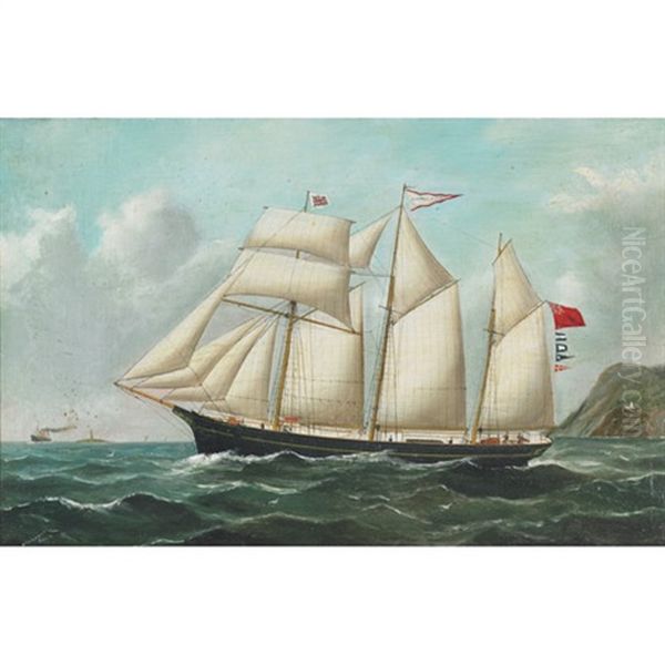 Harvest Queen Of Runcorn - Capt A. Millinger Oil Painting by Reuben Chappell Of Poole