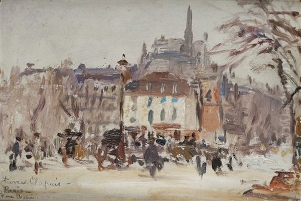 In Paris Oil Painting by Pierre Marie Alfred Chapuis