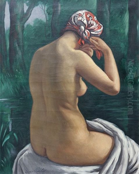 Before The Bath Oil Painting by Louis Charlot