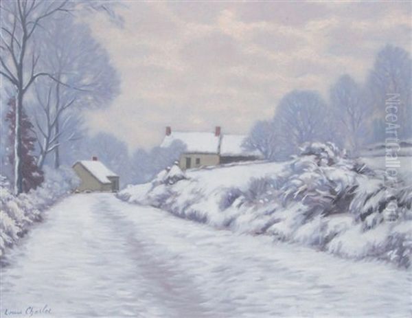 Paysage Enneige Oil Painting by Louis Charlot