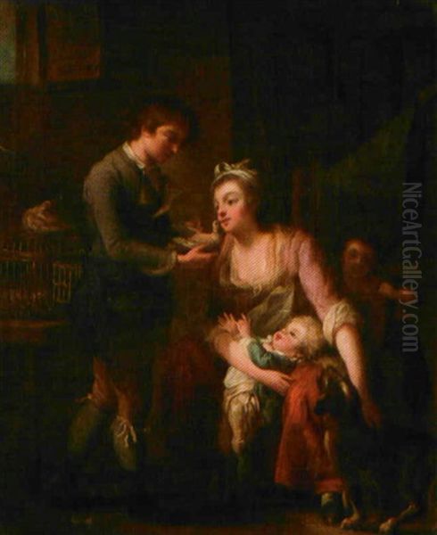 Le Denicheur D'oiseaux Oil Painting by Jean-Baptiste Charpentier the Elder