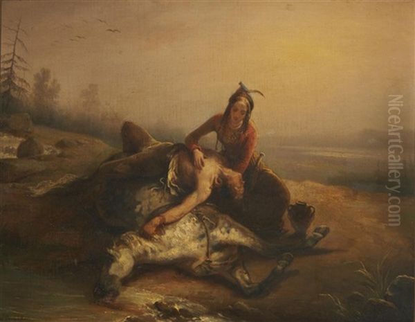 La Delivrance De Mazeppa Oil Painting by Eugene Charpentier