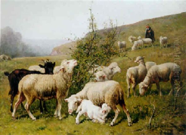 Return Of The Flock Oil Painting by Albert Charpin