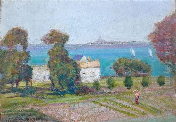 Paysage De Bord De Mer Oil Painting by Victor Charreton