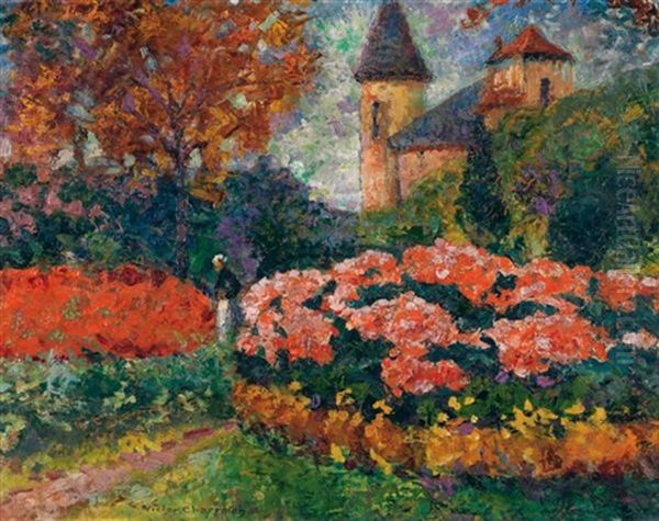 Le Jardin Du Chateau Oil Painting by Victor Charreton
