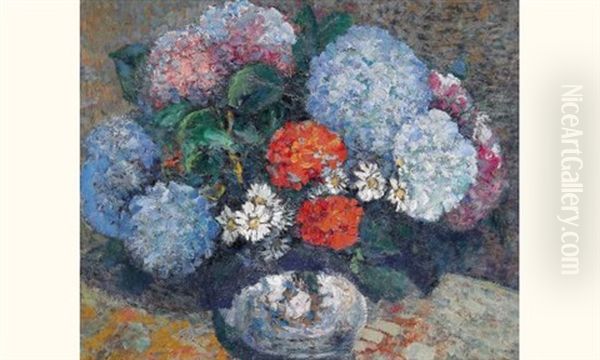 Fleurs En Pots Oil Painting by Victor Charreton