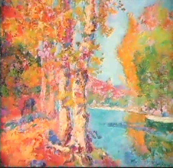 Bord De Riviere Oil Painting by Victor Charreton