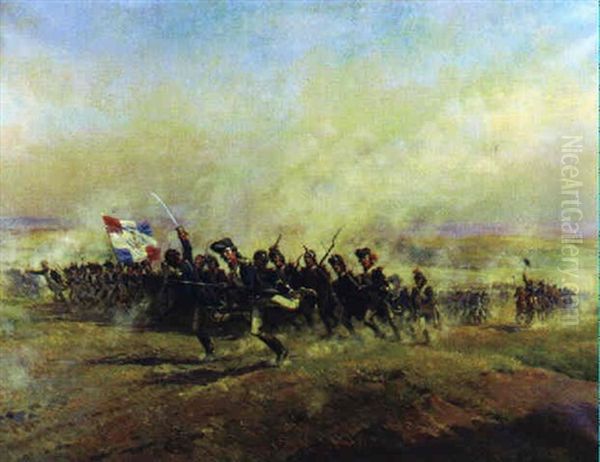 Anfall Oil Painting by Henri Georges Jacques Chartier