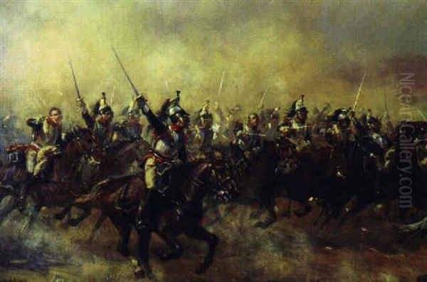 Kriget Borjar Oil Painting by Henri Georges Jacques Chartier