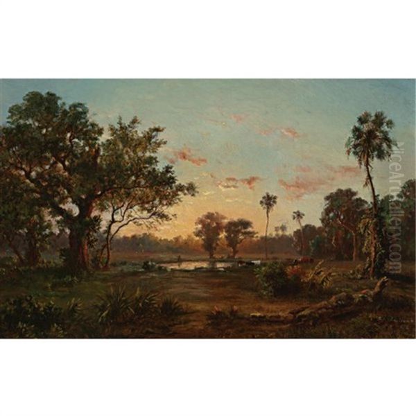 Puesta De Sol Oil Painting by Esteban Chartrand