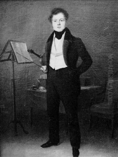 Le Grand Prix De Violon Oil Painting by Victor Joseph Chavet