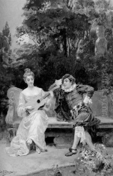 The Seranade Oil Painting by Ulpiano Checa y Sanz