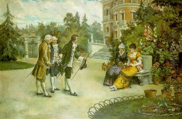 El Pretendiente Oil Painting by Ulpiano Checa y Sanz