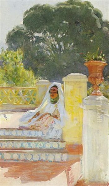 Odalisque Oil Painting by Ulpiano Checa y Sanz