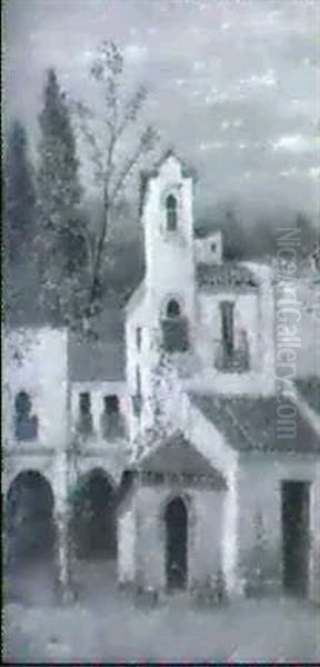 Dorfmotiv Aus Spanien Oil Painting by Ulpiano Checa y Sanz