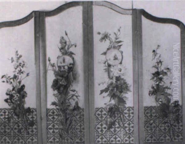 Ramos De Flores Oil Painting by Felipe Checa Y Delicado