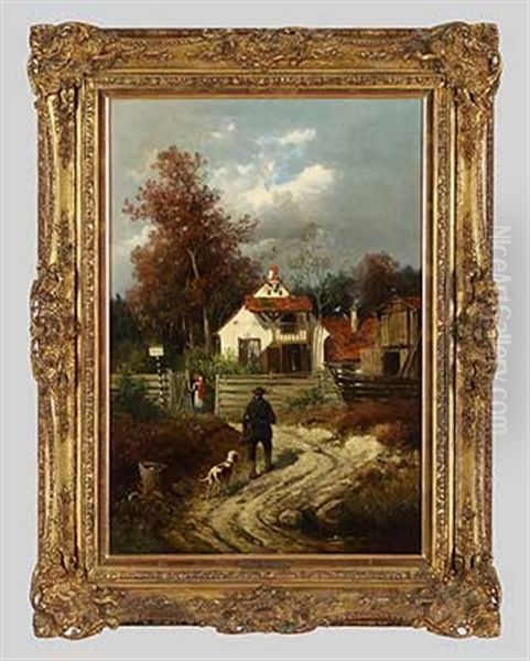 Heimkehr Von Der Jagd Oil Painting by Adolf Chelius