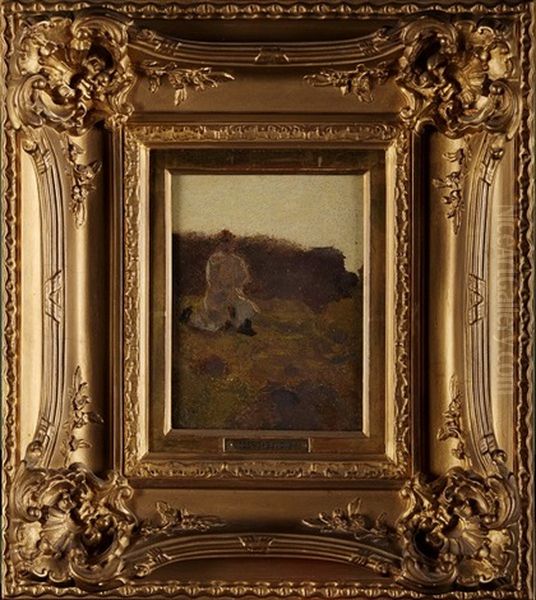 Modlacy Sie Chlop Oil Painting by Josef Chelmonski