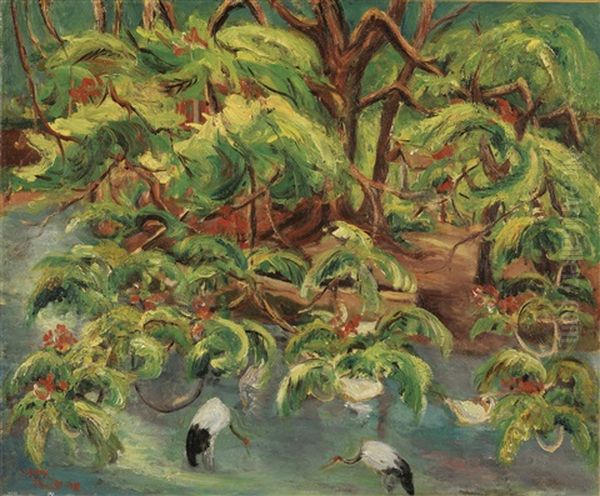 Chia-yi Park Oil Painting by Chen Cheng-Po